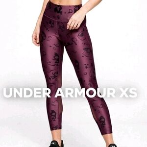 Under Armour Heatgear Mesh Compression Black XS Leggings  Gym Run Ako High Waist